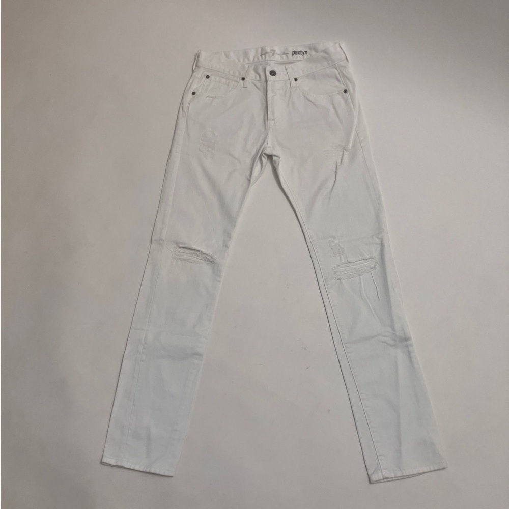 7 For All Mankind White Skinny Jeans